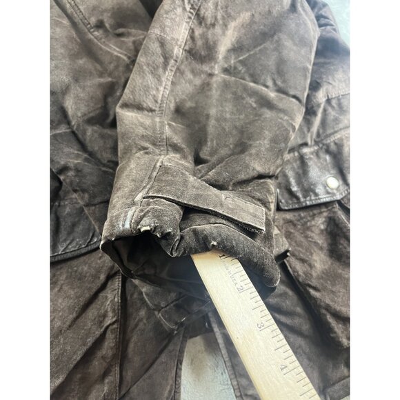 VTG Colebrook Leather Jacket Mens Large Brown Bomber Quilt Lined Coat 90s Y2K - Picture 10 of 16